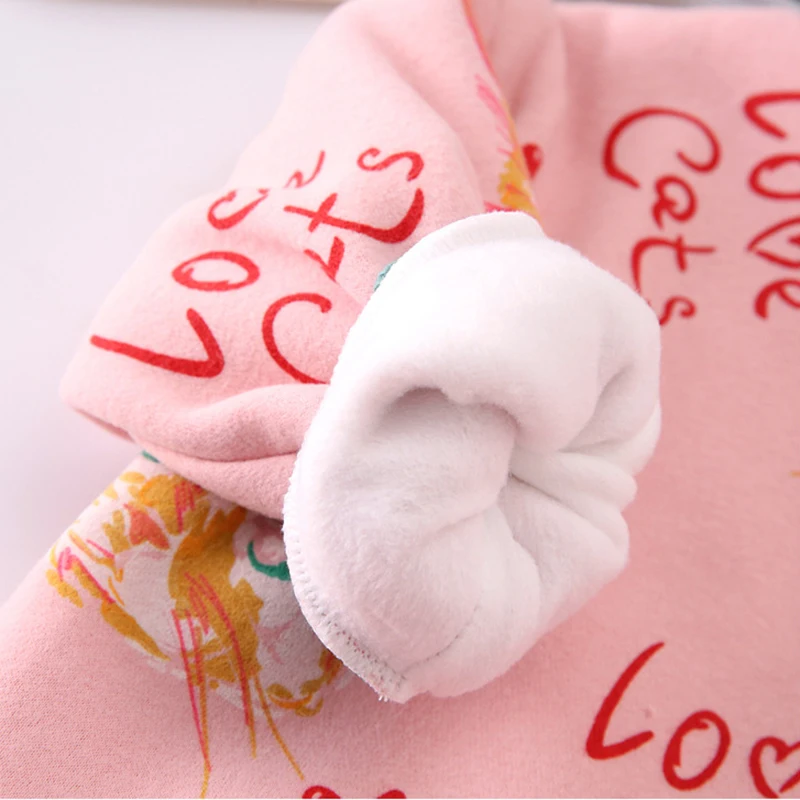 

girl clothes winter autumn christmas toddler girl clothes set winter thick warm lovely cat cartoon kids sweatshirt+dress fashion