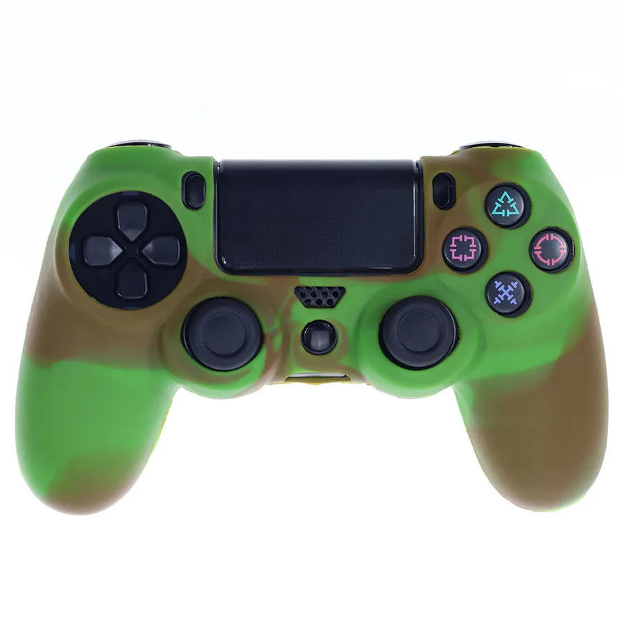 Green and brown Для наклейка для PS4 чехол игровой контроллер протектор для sony Игровые приставки 4 наклейка для PS4 чехол Защитный чехол для джойстика в виде ракушки для PS4 контроллер - Цвет: Green and brown