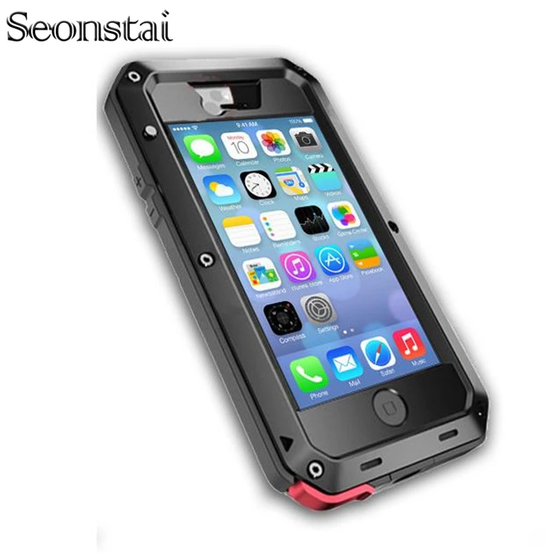 Сверхпрочный чехол для iPhone 5c роскошные бронированные металлические Чехлы Doom 6 7 8