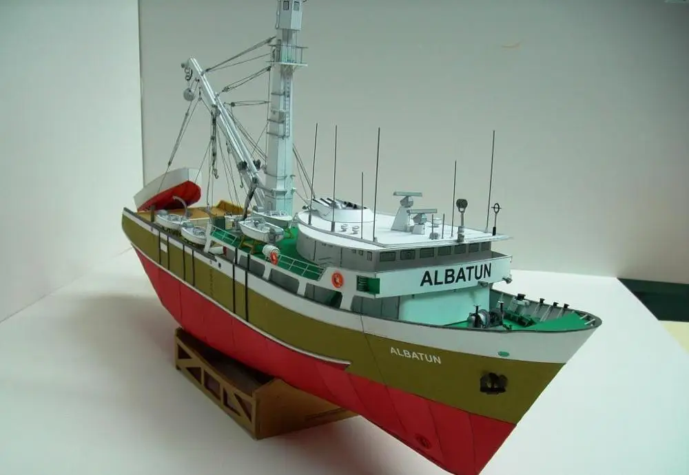 Высококачественный польский альбутун рыбацкая лодка из тунца 3D набор бумажных