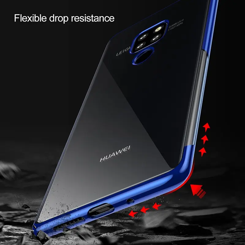 Роскошный чехол Baseus для huawei Коврики 20 Pro Чехол тонкий ультра гальваническим