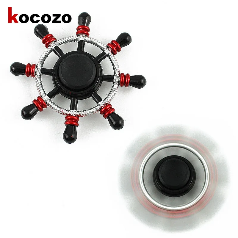 Старый капитан Непоседа Спиннер ручной Spiner металл черный вращение пальцами для