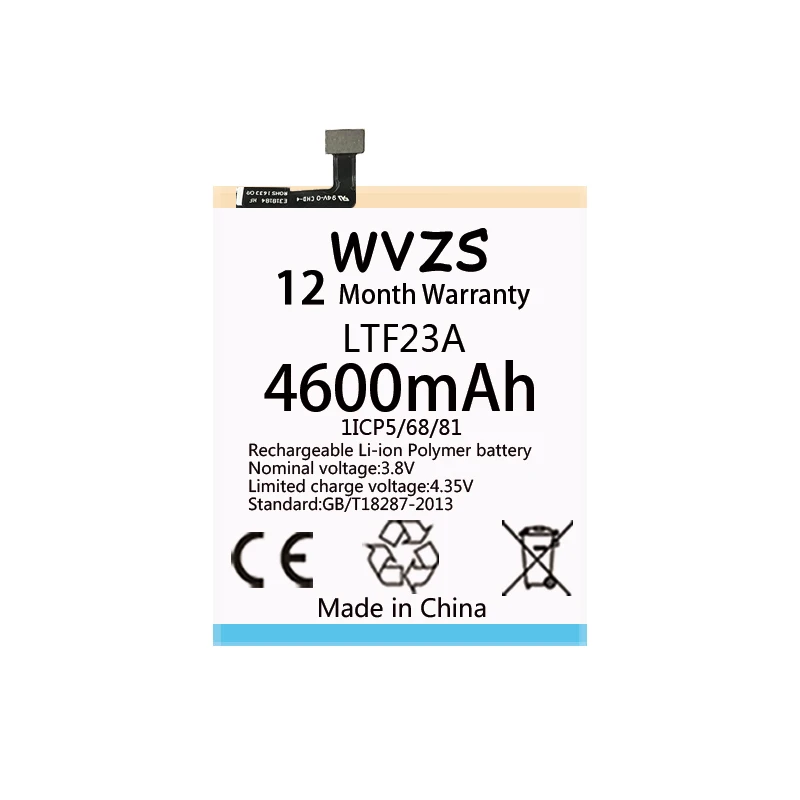 Wvzs 4600 мАч литий-полимерный аккумулятор LTF23A для Letv leEco Le Pro 3X720X722X728 Сменные