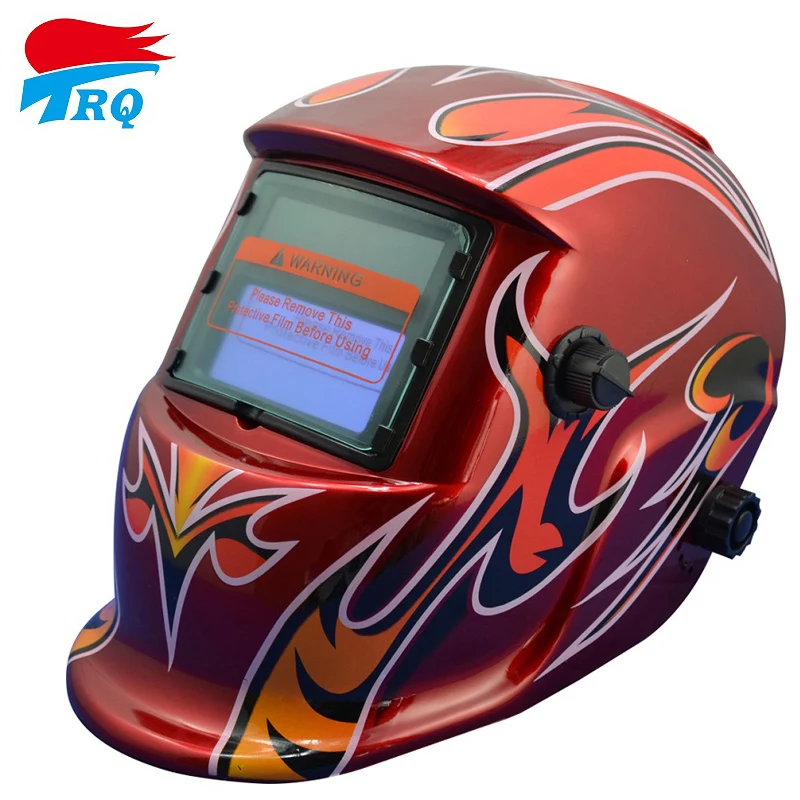 Китайская традиционная красная маска для сварки лица Солнечная Автоматическая