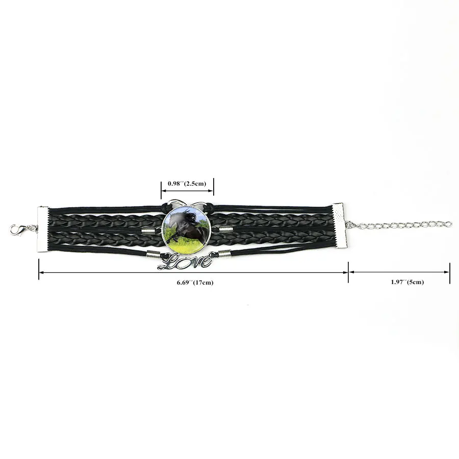 NingXiang мода лошадь кожа Бесконечность обертывание браслет для женщин стеклянный