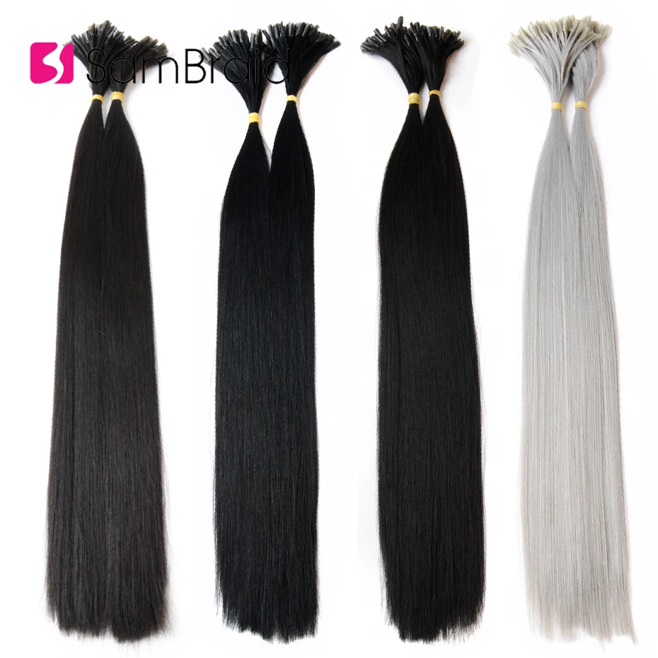 Sambraid 22 Inch Crochet Braid Hair Extensions 100pcs/Pack Machine Made Synthetic Braiding Hair Extensions For Women