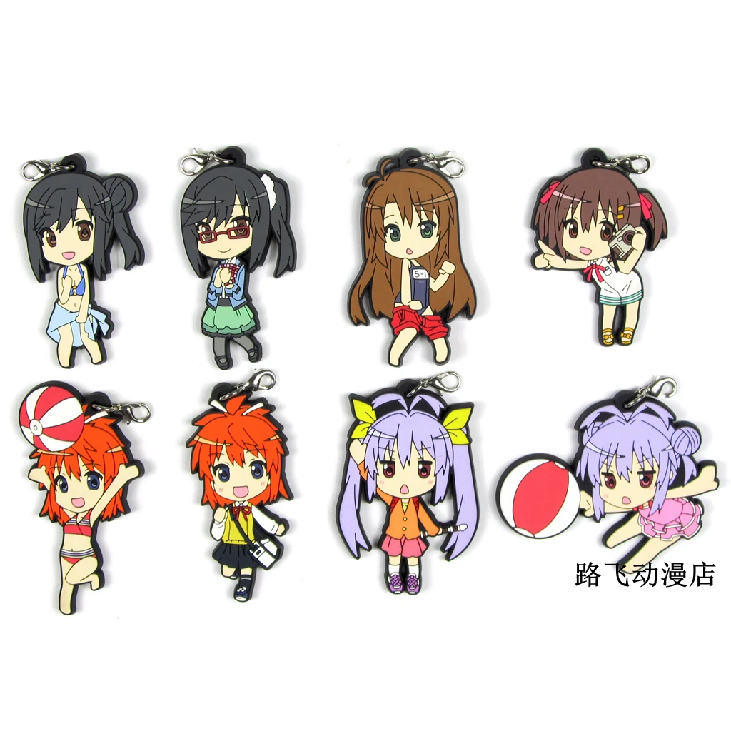 Non Biyori Koshigaya Natsumi Komari Miyauchi Renge экшн фигурка аниме модель резиновый брелок Подвеска