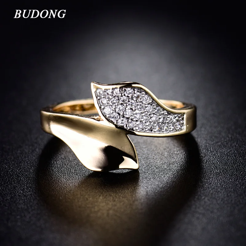 Кольца будонг для женщин подарок на день Святого Валентина 2017 модное Золотое