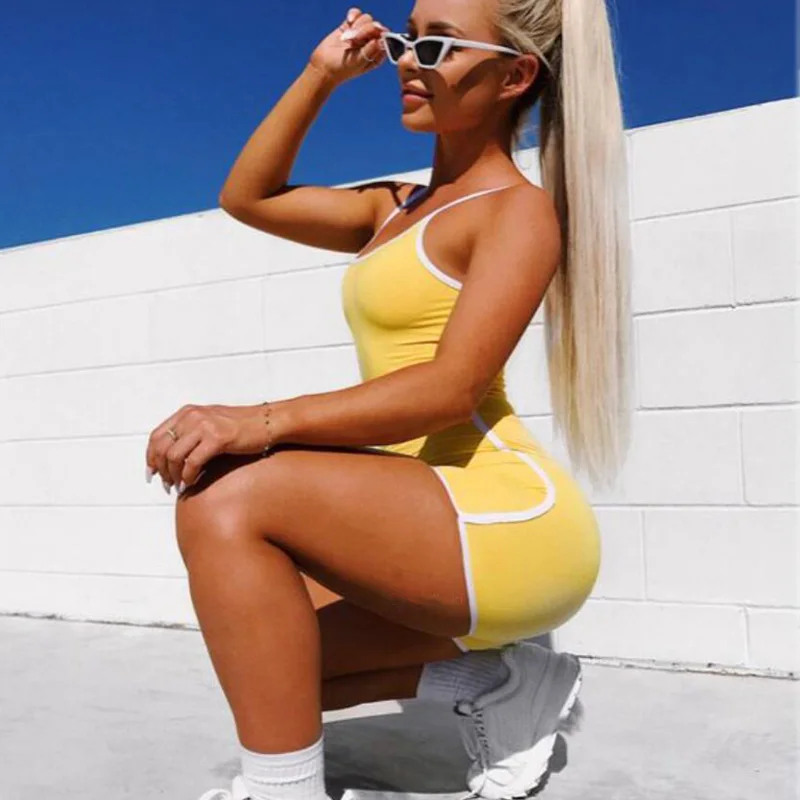 yellow Y9137 Слитный купальник, спортивный костюм на бретелях, женские купальники, женский купальный костюм, женский купальник с плоской подошвой, купальный костюм - Цвет: yellow Y9137