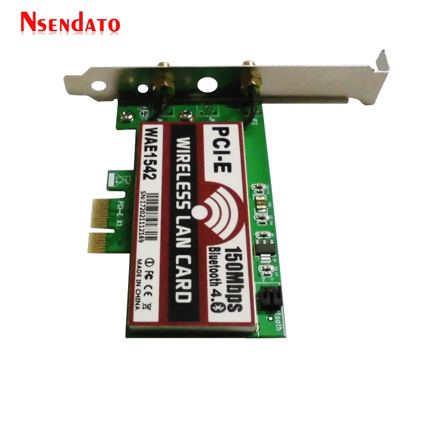 Bluetooth4.0 Беспроводной 50M PCI E Express Card Expresscard адаптер 150 Мбит/с WI FI сети LAN Ethernet сетевой