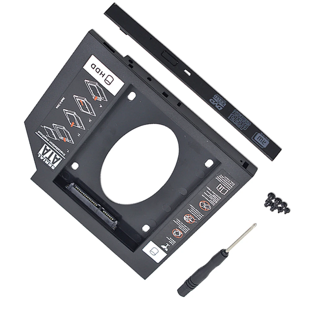 9.5mm Universal SATA 2nd HDD SSD hard disk drive caddy bay adapter For HP ProBook 445 450 470 Series DU-8A5SH M6 M6-1000 | Компьютеры и