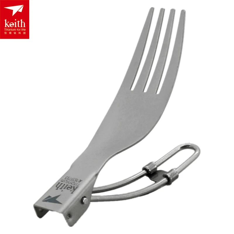 Кит три части титана столовые приборы складные Ложка и нож Spork кемпинговая вилка