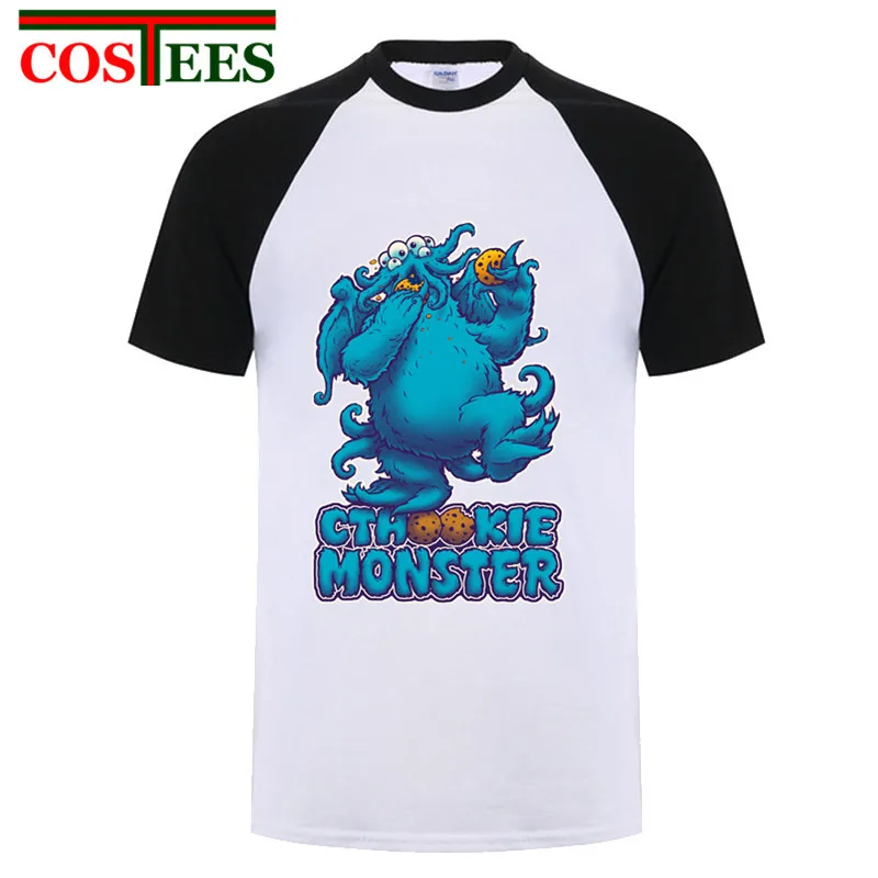 Летняя стильная забавная футболка с изображением печенья монстра хлопковая