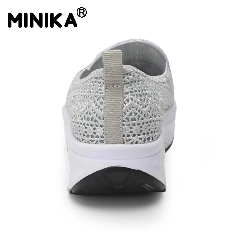 Minika/Женская дышащая обувь на шнуровке с цветочным принтом Новинка Летняя женская