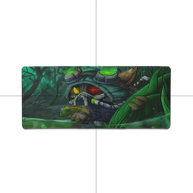 MaiYaCa Лига Легенд Teemo резиновая мышь прочный Настольный коврик для мыши игровая мышь подкладка для коврика для ПК ноутбук Настольный коврик - Цвет: Lock Edge 30x80cm