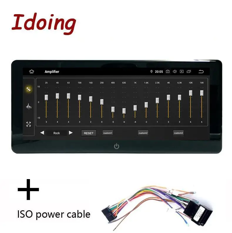 iso power cable Idoing 2Din 10,2" PX5 4G+ 64G Android 9,0 8 ядерный для универсального автомобиля gps DSP радио плеер 2.5D ips навигация Мультимедиа Bluetooth - Цвет: iso power cable