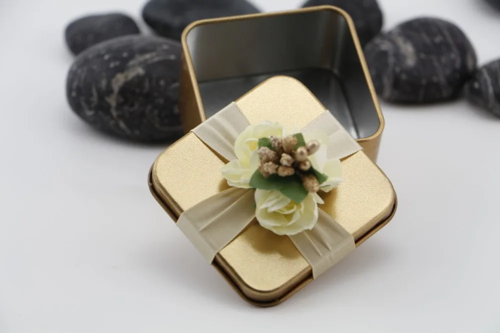 200PCS S size 65x65x40mm squre bridal shower favor gift boxes with customize service | Дом и сад