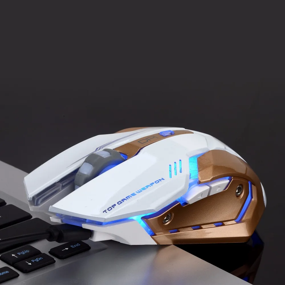 Аккумуляторная Беспроводная игровая мышь 2 4 ГГц с подсветкой USB оптические