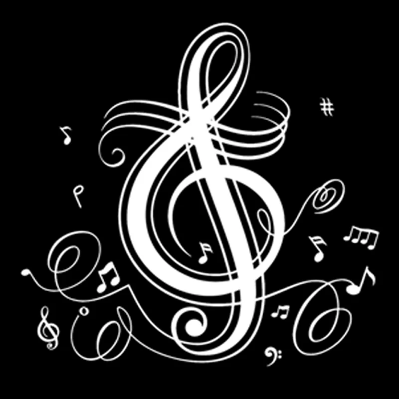 

17.3CM*16.7CM Interesting Music Singing Symbol Silhouette Decal Vinyl Car Sticker S9-0769