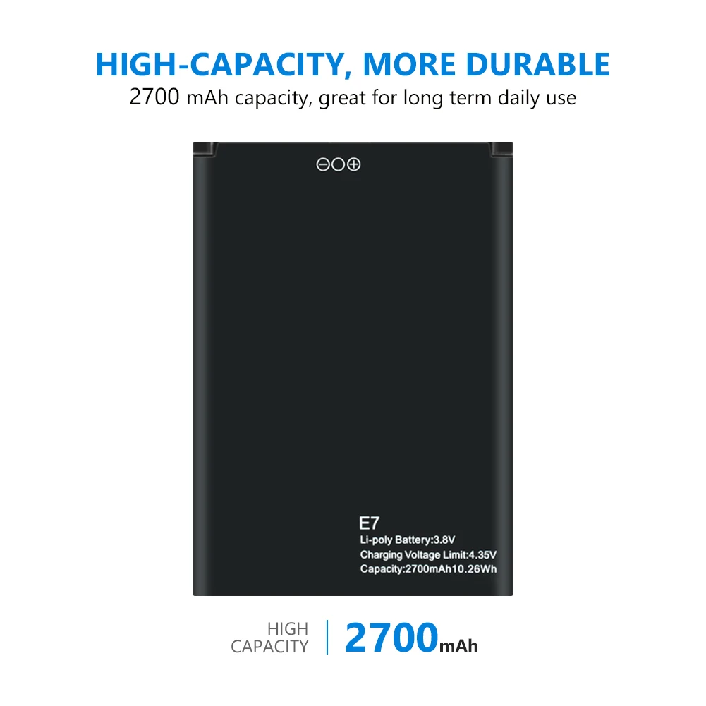 YCDC high quality 2700mAh Li-ion Battery For Blackview E7 E7S Cell Phone Replacement Lithium Polymer Mobile Phone Batteries
