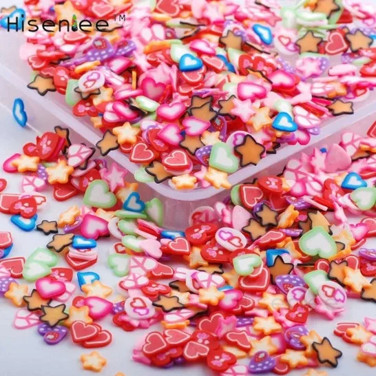 heart DIY 1000 шт украшения для дизайна ногтей кусочки животных 3D Полимерная глина крошечные Fimo стразы для дизайна ногтей акриловые украшения маникюра - Цвет: heart