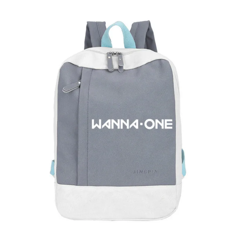 Женский тканевый рюкзак с надписью «Sac A Dos Exo Got7 Wanna One», два раза Monsta X Seventeen, черный, розовый, Harajuku, женская сумка, рюкзак - Цвет: wannaP3