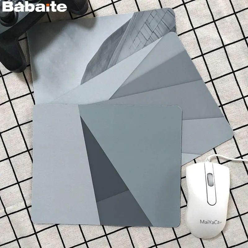 Babaite пользовательские кожи серый дизайн силиконовый коврик для мыши игра топ