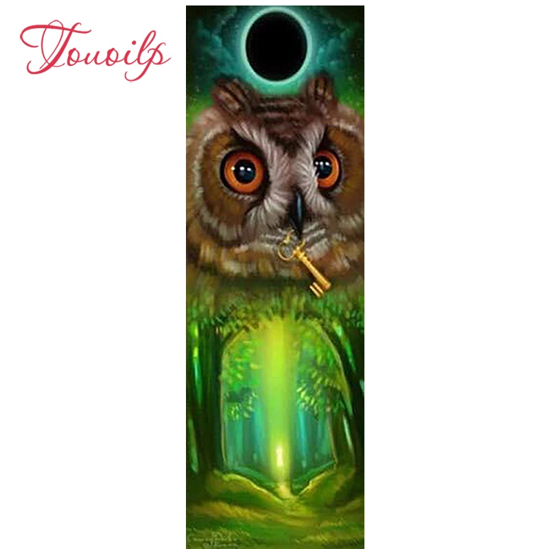 

TOUOILP 3d diy forest key Home moon owl full square&round 5d diamond painting cross stitch diamond embroidery mosaic needlework