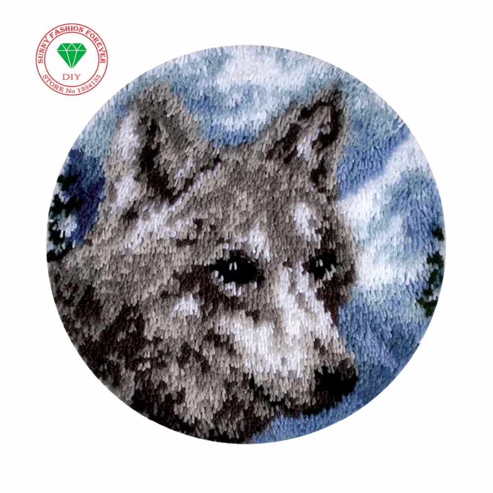 Набор для вышивки с крючком защелкой ковров волк ручная работа крестиком|threading