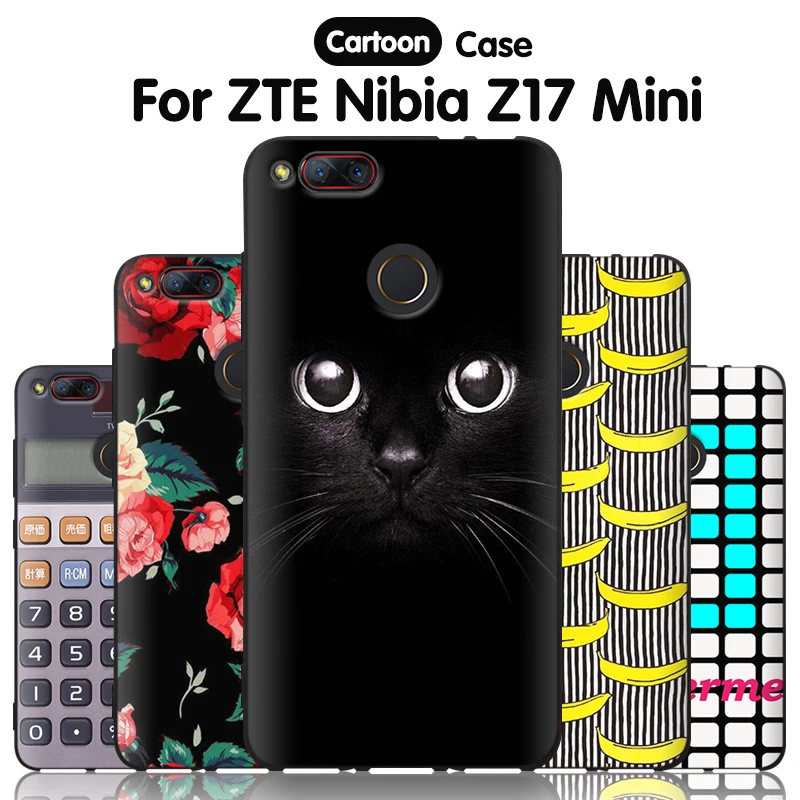 Мягкая силиконовая задняя крышка JURCHEN для ZTE Nubia Z17 Mini 5 2 дюйма с мультяшным принтом