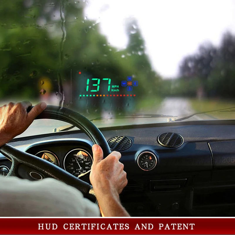 3.5inch HD A2 HUD Head Up Display Universal Car GPS KMH MPH Speed Warning Projector Speedometer | Автомобили и мотоциклы
