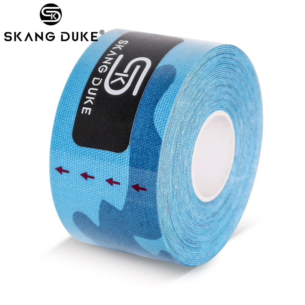 CamouflageBlue 1pc5M кинезиологическая лента, повязка для мышц, рулон, хлопок, эластичная лента для колена, кинезиологическая, водонепроницаемая, для боли, для бега, фитнеса, тренажерного зала, наклейка - Цвет: CamouflageBlue