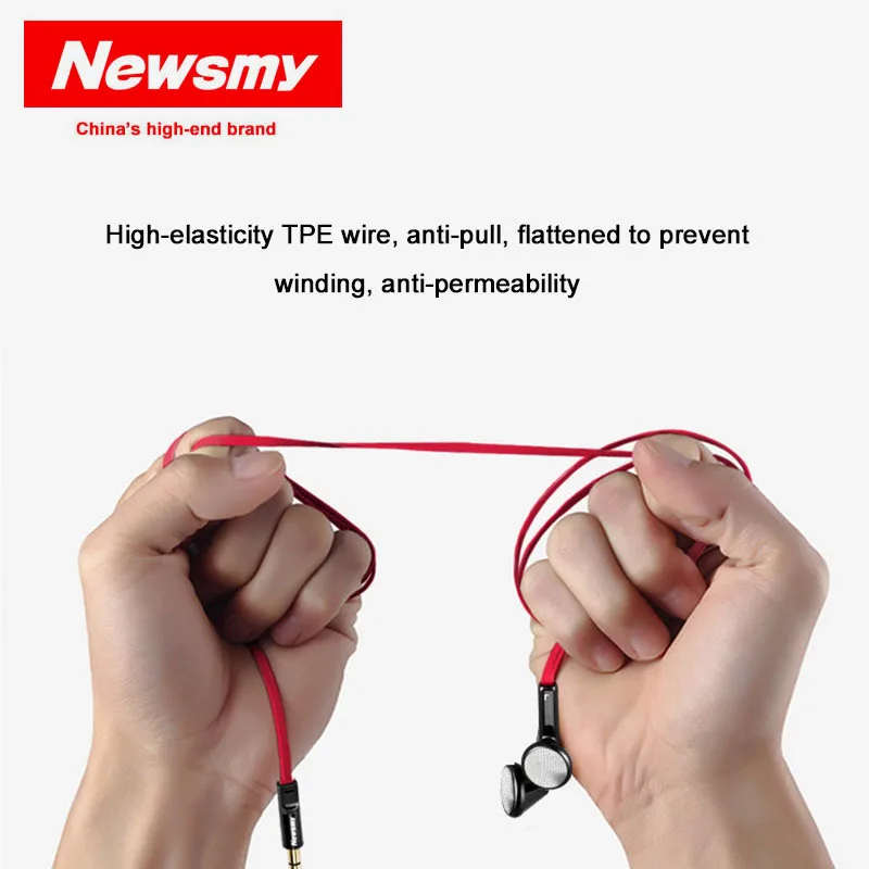 Newsmy PT880 HiFi Earphones 3.5mm jack for HD Mobile Phone Stereo Earbuds DJ Universal Wired Headset XBS BASS Xiaomi | Электроника
