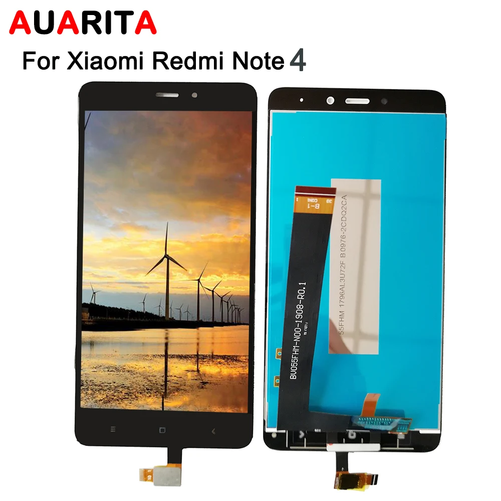 1 шт. ЖК-дисплей для Xiaomi Redmi Note 4 сенсорная панель дигитайзер с рамкой запасные