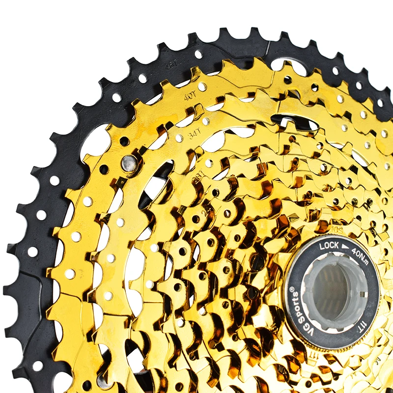 VG Спортивная Сверхлегкая MTB 10 скорость 11-46T кассета велосипедная обгонная муфта Золотая Звездочка cdg 10S горный велосипедный маховик 46T