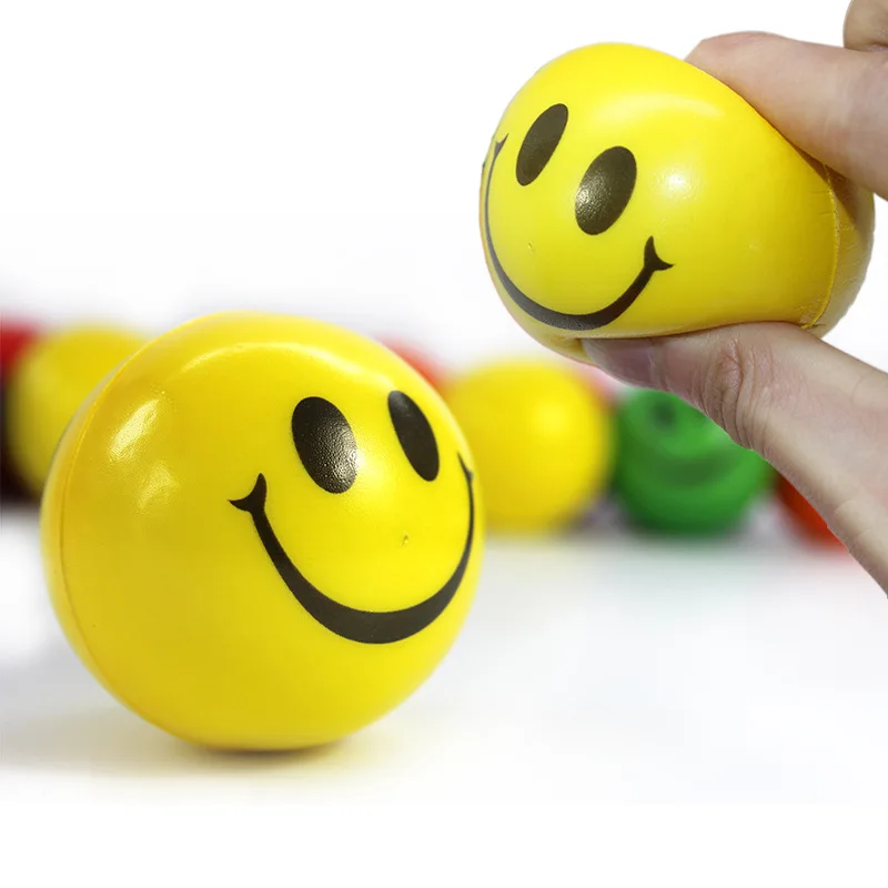 

2 PCS Cute Soft Smiley balls Antistress Toys Outdoor Entertainment Children Dog Pet Pu Toy Antistress Balls For Kids Toys