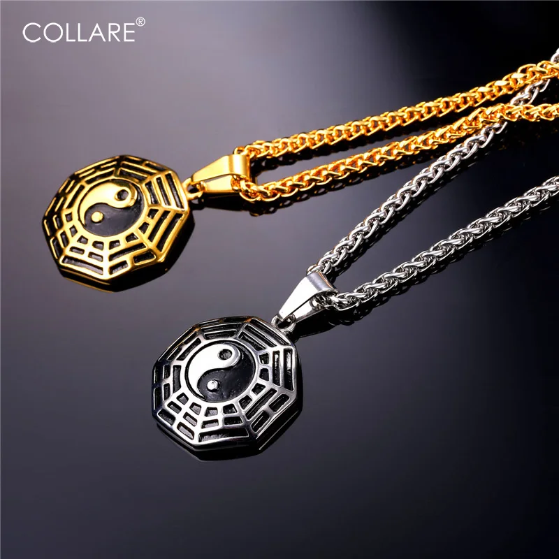 Подвеска Collare Yin And Yang подвеска Tai Ji/ювелирные изделия дзен 316L нержавеющая сталь