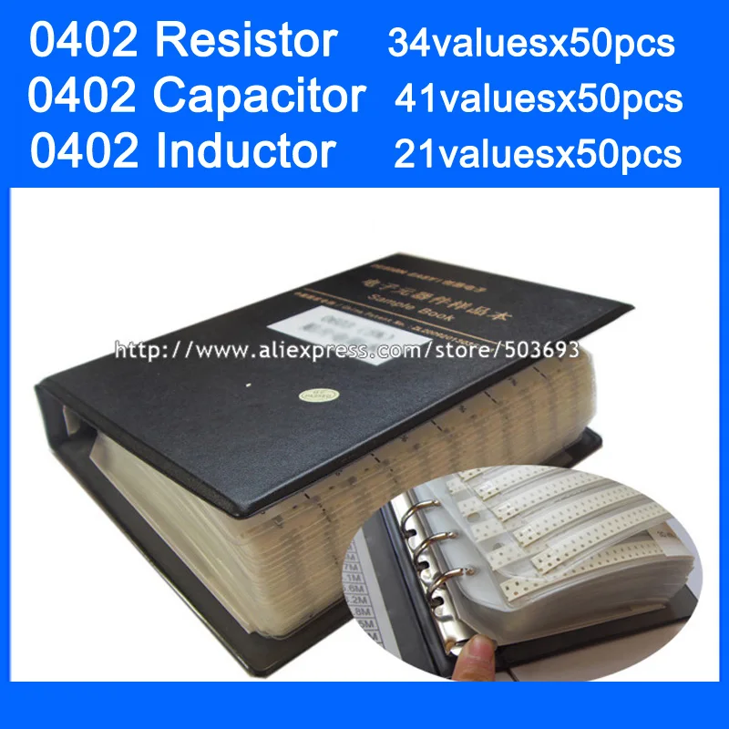Новый резистор 0402 SMD 1% 34 ценового X50 шт. = 1700 + конденсатор 41 2050 индуктор 21