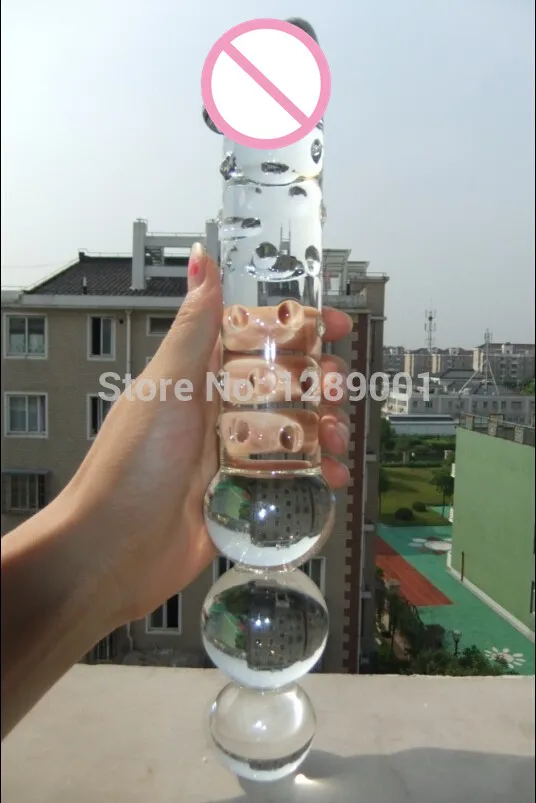 (11.8*2) inch Super Big Pyrex Glass Dildo Crystal Penis Long Sex Toys Large Anal Plug Huge Butt Beads Unisex Anus Balls | Красота и