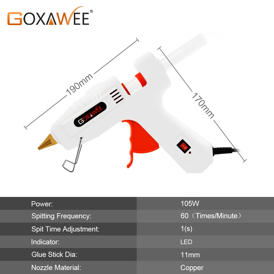 GOXAWEE 34 шт. термоплавкий клеевой пистолет набор мини Электрический Профессиональный DIY высокотемпературный термоплавкий инструмент для ремонта с термоплавкими клеями