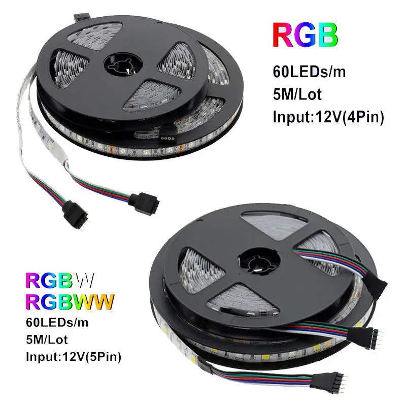 Светодиодная лента 12 в пост. Тока 5 м SMD 5050 RGB 60 светодиодов/м 300 светодиодов RGBW RGBWW