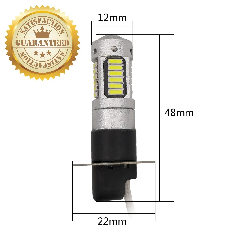 2 шт. авто светодиодный светильник H3 лампы 12V 24V 4014 чип бесполярности 30smd