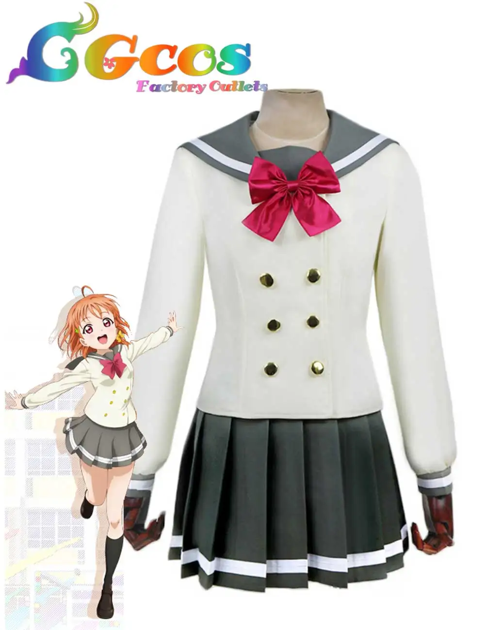 CGCOS Бесплатная доставка Карнавальный костюм Love Live Sunshine Chika Takami Riko Sakurauchi You Watanabe для