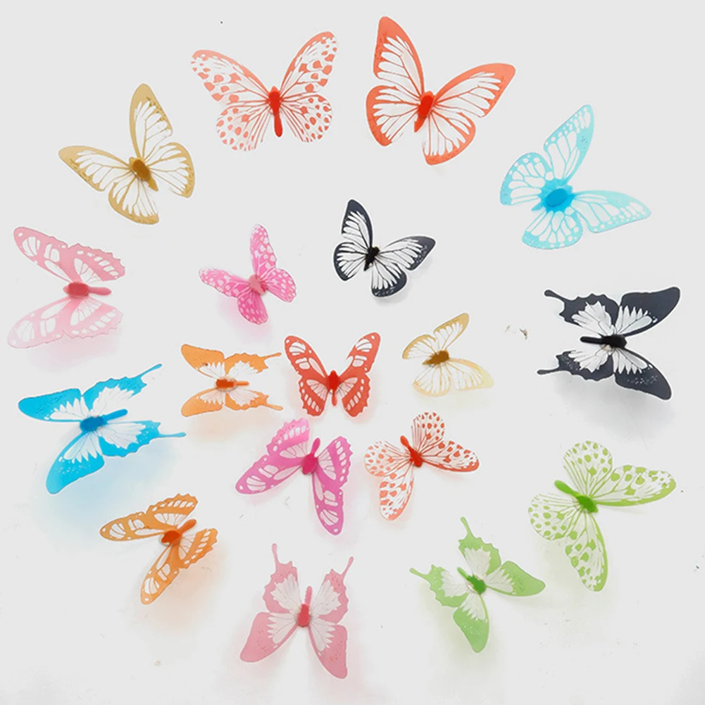 18 шт. художественная милая детская комната с рисунком бабочки стикер на стену