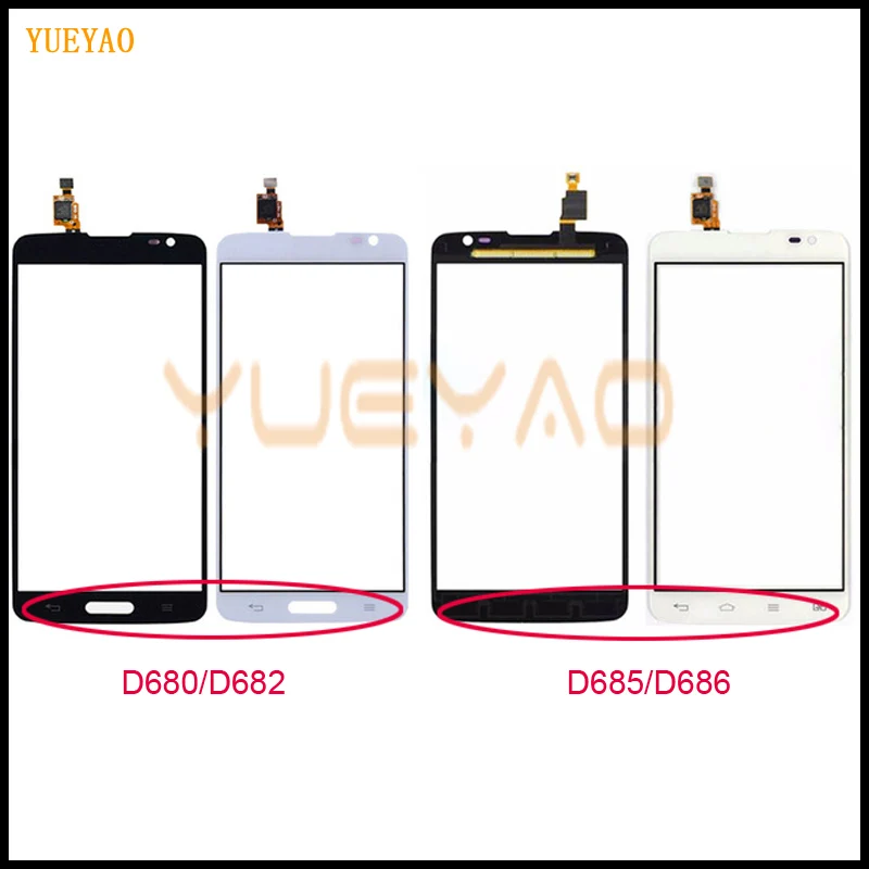 Высокое качество 5 &quotдля LG G Pro Lite D680 D682 и D685 D686 Сенсорный экран планшета Сенсор