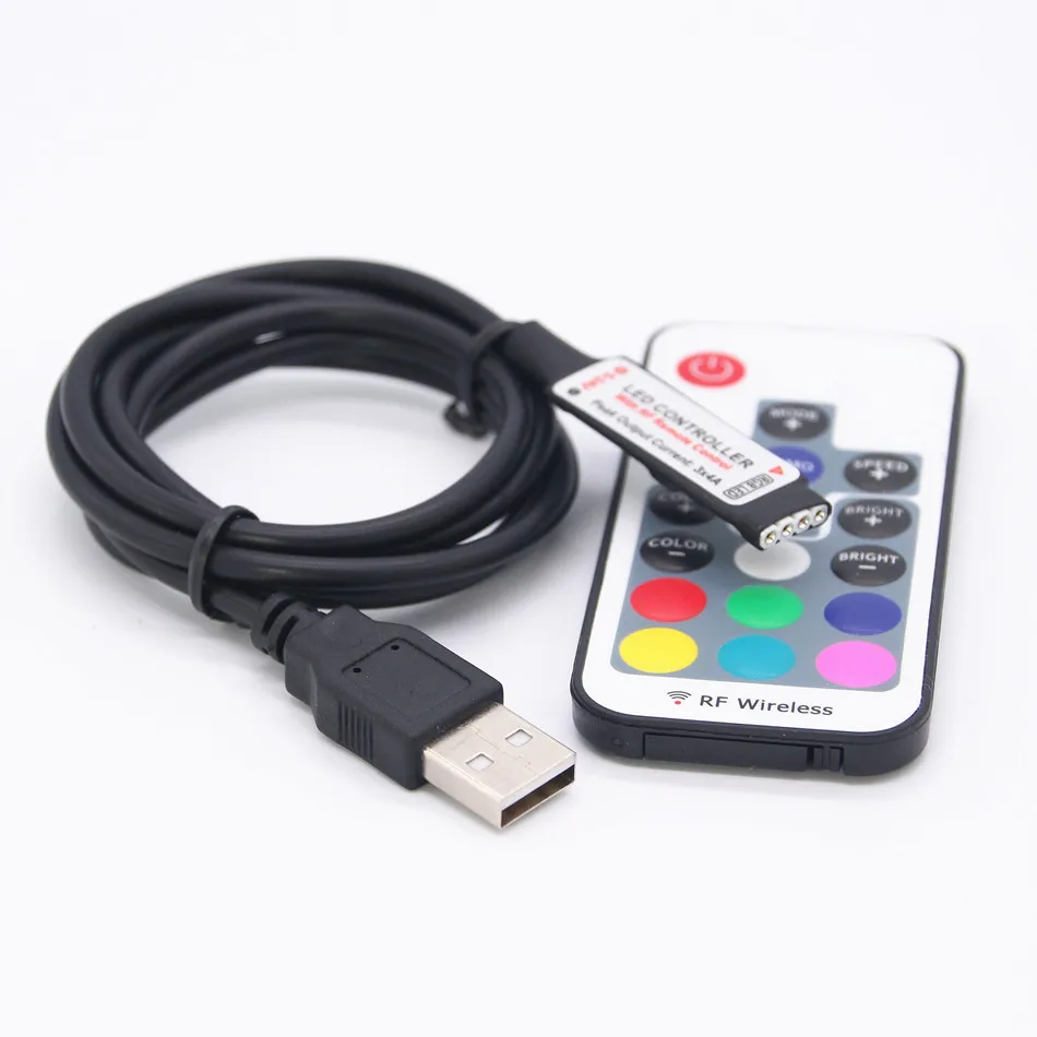 TIANYI DC 5 В USB светодиодный RGB Управление Лер мини 17Key RF Беспроводной удаленного для