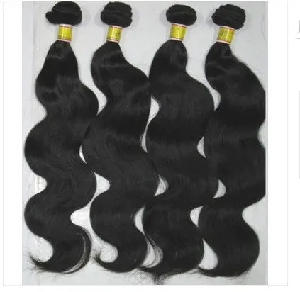 Body Wave 4pcs*12&quot-28&quot Virgin 100% Brazilian Human Hair Extension 1b (95-100g/pc) Free Shipping |