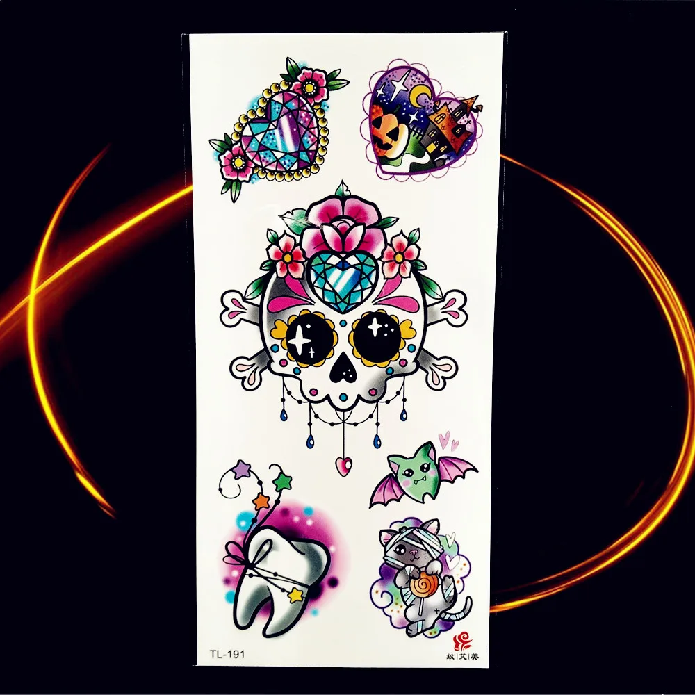 Mountain Planets Fox Temporary Tattoos For Kids Children Body Art Rose Geometric Tattoo Sticker Small Gadgets Tatoo Baby Girl | Красота и