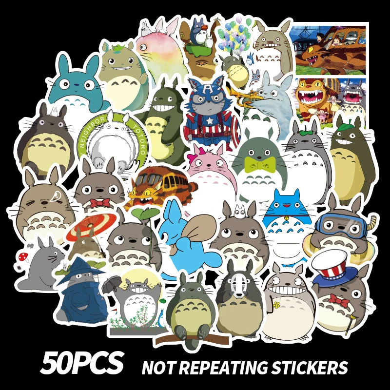 50 шт./партия Tonari No Totoro наклейки для ноутбука мото скейтборда багажа гитары мебели
