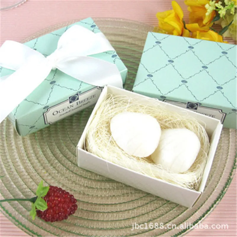 80 шт. свадебные сувениры и подарки душистое мыло sea shell Форма гости Baby Shower пользу